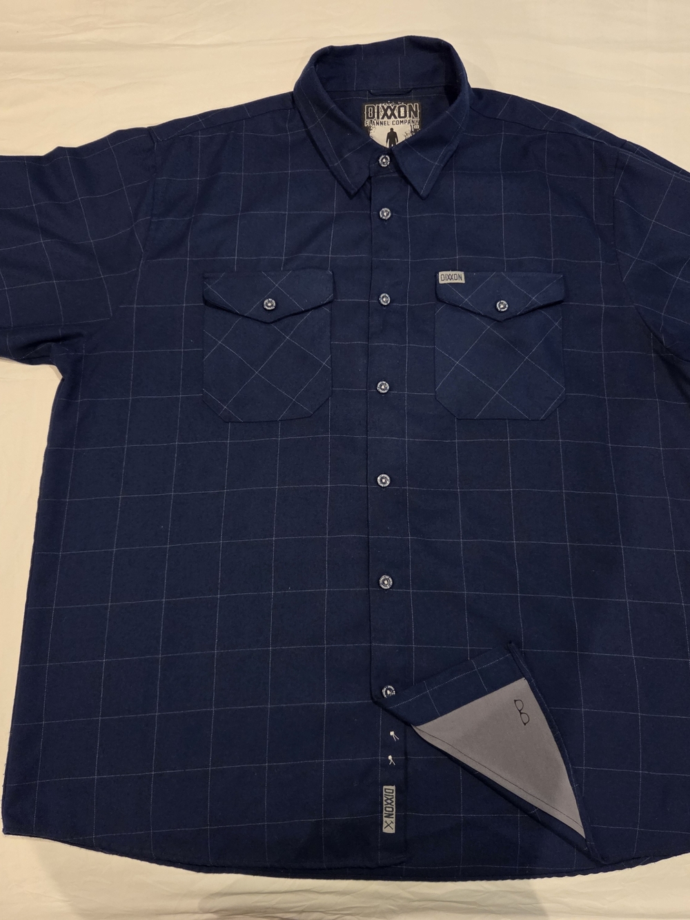DIXXON Blue Plaid Casual Button-Down Shirt "The Myers" - Picture 3 of 5